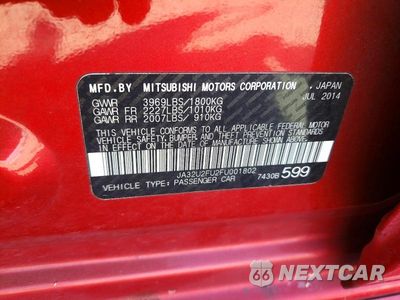 Zdjęcie 12 z 12 samochodu: 2015 MITSUBISHI LANCER ES VIN:JA32U2FU2FU001802 - miniatura