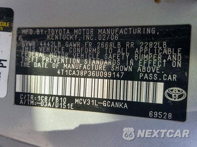 Zdjęcie 12 z 12 samochodu: 2006 TOYOTA CAMRY SOLARA SE V6 VIN:4T1CA38P36U099147 - miniatura