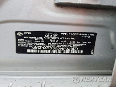 Zdjęcie 13 z 13 samochodu: 2013 BMW 328 I VIN:WBA3A5G50DNP22809 - miniatura