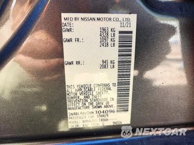Zdjęcie 12 z 12 samochodu: 2022 NISSAN ALTIMA S VIN:1N4BL4BV1NN304096 - miniatura