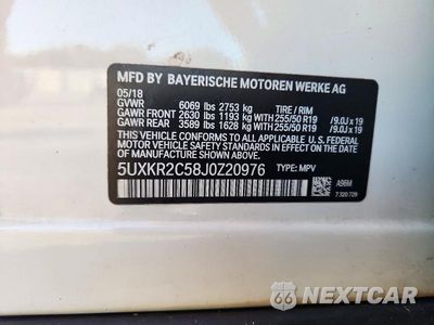 Zdjęcie 13 z 13 samochodu: 2018 BMW X5 35I SDRIVE XLINE VIN:5UXKR2C58J0Z20976 - miniatura