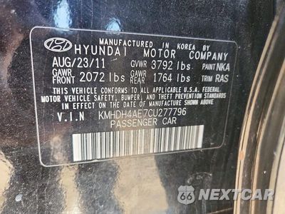 Zdjęcie 12 z 12 samochodu: 2012 HYUNDAI ELANTRA GLS VIN:KMHDH4AE7CU277796 - miniatura