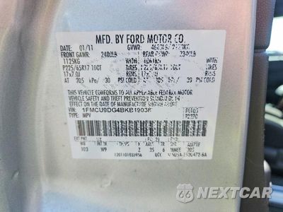 Zdjęcie 14 z 14 samochodu: 2011 FORD ESCAPE XLT VIN:1FMCU9DG4BKB19038 - miniatura