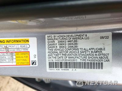 Zdjęcie 12 z 12 samochodu: 2022 HONDA ACCORD HYBRID SPORT VIN:1HGCV3F26NA022810 - miniatura