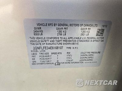 Zdjęcie 13 z 13 samochodu: 2014 CHEVROLET EQUINOX LT VIN:2GNFLFE34E6168107 - miniatura