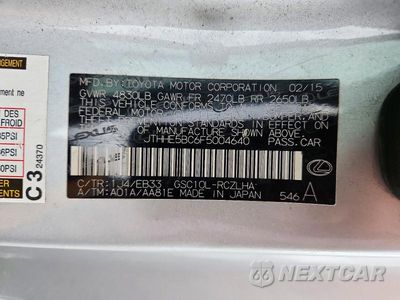 Zdjęcie 12 z 12 samochodu: 2015 LEXUS RC 350 VIN:JTHHE5BC6F5004640 - miniatura
