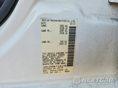 Zdjęcie 12 z 12 samochodu: 2021 NISSAN ALTIMA SV VIN:1N4BL4DV8MN418138 - miniatura