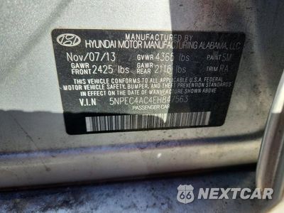 Zdjęcie 12 z 12 samochodu: 2014 HYUNDAI SONATA LIMITED VIN:5NPEC4AC4EH847563 - miniatura