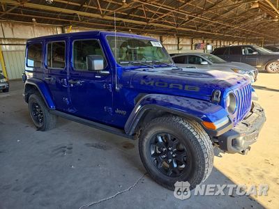 Czwarte zdjęcie samochodu z boku: 2019 JEEP WRANGLER UNLIMITED MOAB VIN:1C4HJXEG9KW601647 - miniatura