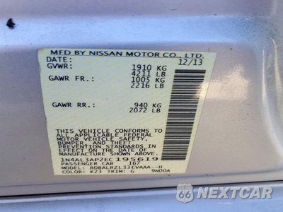 Zdjęcie 12 z 12 samochodu: 2014 NISSAN ALTIMA 2.5 S VIN:1N4AL3AP2EC195619 - miniatura