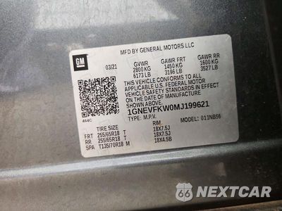 Zdjęcie 13 z 13 samochodu: 2021 CHEVROLET TRAVERSE LS VIN:1GNEVFKW0MJ199621 - miniatura
