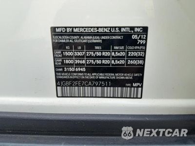 Zdjęcie 10 z 10 samochodu: 2012 MERCEDES-BENZ GL 350 BLUETEC VIN:4JGBF2FE7CA797511 - miniatura