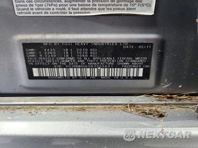 Zdjęcie 12 z 12 samochodu: 2011 SUBARU LEGACY 2.5I PREMIUM VIN:4S3BMBG6XB3255601 - miniatura