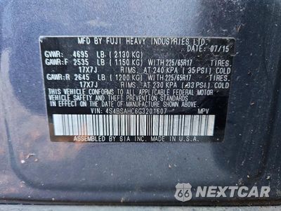 Zdjęcie 13 z 13 samochodu: 2016 SUBARU OUTBACK 2.5I PREMIUM VIN:4S4BSAHC6G3201607 - miniatura