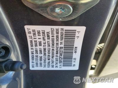 Zdjęcie 12 z 12 samochodu: 2017 HONDA CIVIC EX VIN:19XFC2F74HE227700 - miniatura