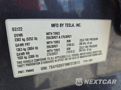 Zdjęcie 13 z 13 samochodu: 2022 TESLA MODEL Y VIN:7SAYGDEF9NF373813 - miniatura