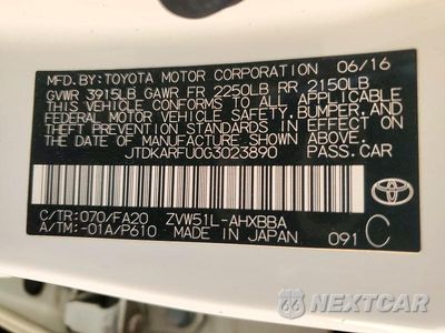 Zdjęcie 13 z 13 samochodu: 2016 TOYOTA PRIUS TWO ECO VIN:JTDKARFU0G3023890 - miniatura