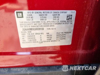 Zdjęcie 12 z 12 samochodu: 2018 CHEVROLET EQUINOX PREMIER VIN:2GNAXMEV2J6228139 - miniatura