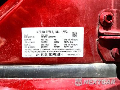 Zdjęcie 12 z 12 samochodu: 2023 TESLA MODEL S VIN:5YJSA1E53PF530314 - miniatura