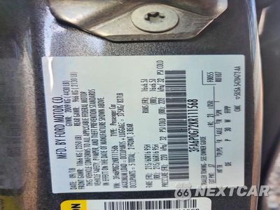 Zdjęcie 12 z 12 samochodu: 2019 FORD FUSION S VIN:3FA6P0G72KR111568 - miniatura
