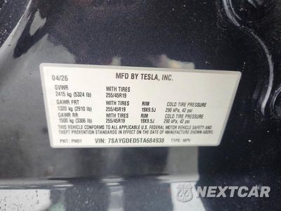 Zdjęcie 13 z 13 samochodu: 2026 TESLA MODEL Y VIN:7SAYGDED5TA684938 - miniatura