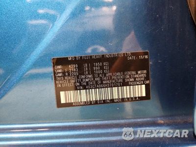 Zdjęcie 12 z 12 samochodu: 2017 SUBARU IMPREZA PREMIUM VIN:4S3GTAB66H3701701 - miniatura