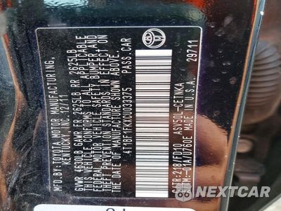 Zdjęcie 13 z 13 samochodu: 2012 TOYOTA CAMRY LE VIN:4T1BF1FKXCU033375 - miniatura