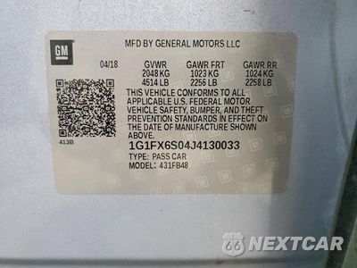 Zdjęcie 12 z 12 samochodu: 2018 CHEVROLET BOLT EV PREMIER VIN:1G1FX6S04J4130033 - miniatura