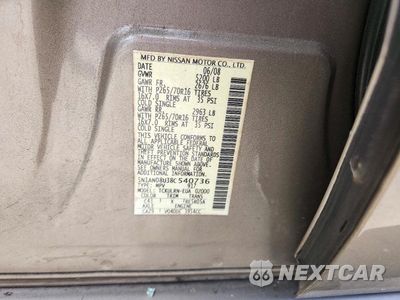 Zdjęcie 14 z 14 samochodu: 2008 NISSAN XTERRA X VIN:5N1AN08U38C540736 - miniatura