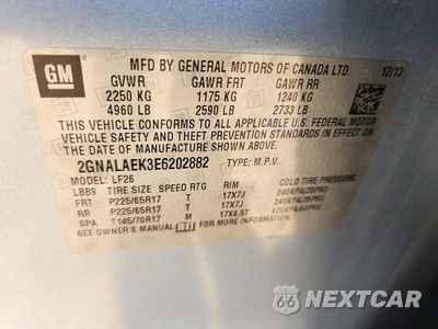 Zdjęcie 12 z 12 samochodu: 2014 CHEVROLET EQUINOX LS VIN:2GNALAEK3E6202882 - miniatura