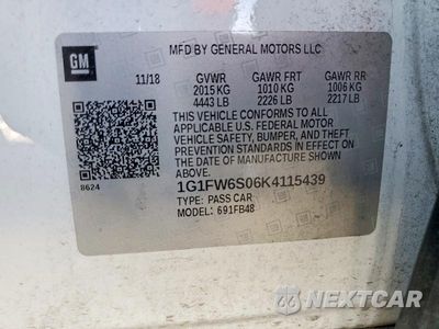 Zdjęcie 13 z 13 samochodu: 2019 CHEVROLET BOLT EV LT VIN:1G1FW6S06K4115439 - miniatura
