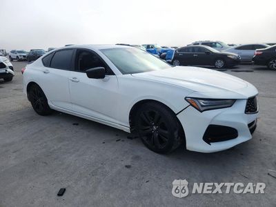 Czwarte zdjęcie samochodu z boku: 2021 ACURA TLX TECHNOLOGY VIN:19UUB6F41MA003158 - miniatura