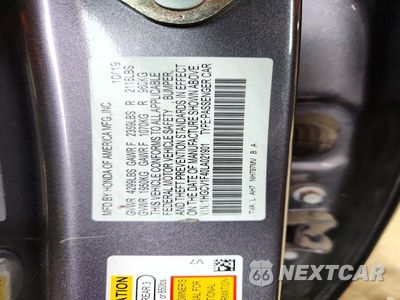 Zdjęcie 12 z 12 samochodu: 2020 HONDA ACCORD EX VIN:1HGCV1F40LA021901 - miniatura