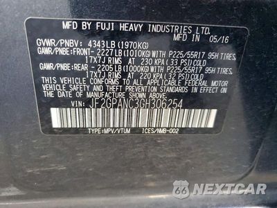 Zdjęcie 12 z 12 samochodu: 2016 SUBARU CROSSTREK LIMITED VIN:JF2GPANC3GH306254 - miniatura