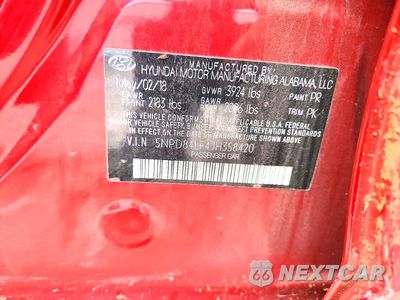Zdjęcie 12 z 12 samochodu: 2018 HYUNDAI ELANTRA SEL VIN:5NPD84LF4JH358420 - miniatura