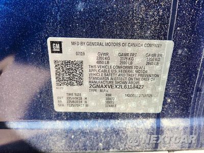 Zdjęcie 13 z 13 samochodu: 2020 CHEVROLET EQUINOX LT VIN:2GNAXVEX2L6118427 - miniatura