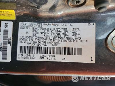Zdjęcie 12 z 12 samochodu: 2014 TOYOTA TUNDRA SR5 VIN:5TFUW5F11EX377612 - miniatura