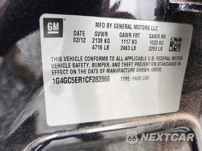Zdjęcie 12 z 12 samochodu: 2012 BUICK LACROSSE VIN:1G4GC5ER1CF282866 - miniatura