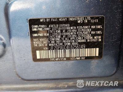 Zdjęcie 14 z 14 samochodu: 2014 SUBARU XV CROSSTREK 2.0 LIMITED VIN:JF2GPAGC4E8256149 - miniatura