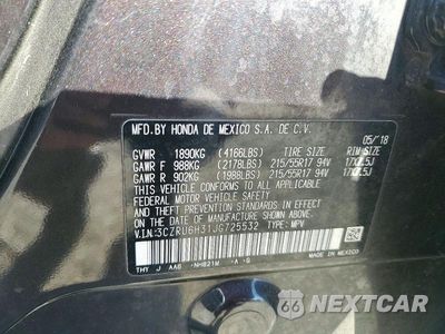 Zdjęcie 13 z 13 samochodu: 2018 HONDA HR-V LX VIN:3CZRU6H31JG725532 - miniatura