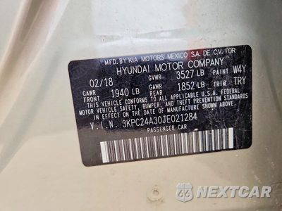 Zdjęcie 12 z 12 samochodu: 2018 HYUNDAI ACCENT SE VIN:3KPC24A30JE021284 - miniatura