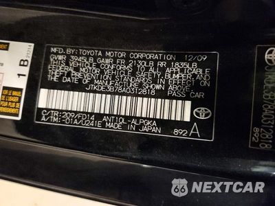 Zdjęcie 12 z 12 samochodu: 2010 SCION TC BASE VIN:JTKDE3B78A0312818 - miniatura