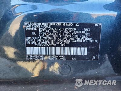 Zdjęcie 14 z 14 samochodu: 2012 TOYOTA RAV4 BASE VIN:2T3BK4DV7CW092739 - miniatura