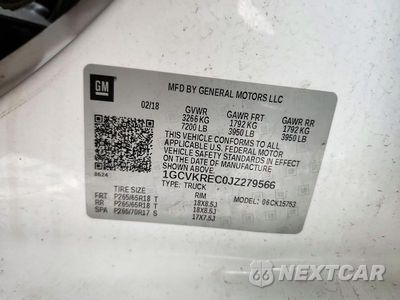 Zdjęcie 12 z 12 samochodu: 2018 CHEVROLET SILVERADO K1500 LT VIN:1GCVKREC0JZ279566 - miniatura