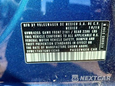 Zdjęcie 13 z 13 samochodu: 2016 VOLKSWAGEN GOLF SPORTWAGEN S VIN:3VWC17AU7GM513240 - miniatura