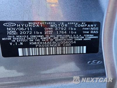 Zdjęcie 12 z 12 samochodu: 2012 HYUNDAI ELANTRA GLS VIN:KMHDH4AE8CU356054 - miniatura