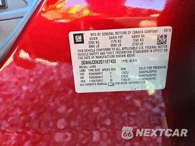 Zdjęcie 13 z 13 samochodu: 2016 CHEVROLET EQUINOX LT VIN:2GNALCEK2G1187433 - miniatura
