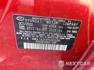 Zdjęcie 12 z 12 samochodu: 2023 HYUNDAI SONATA SEL VIN:KMHL14JA3PA283034 - miniatura