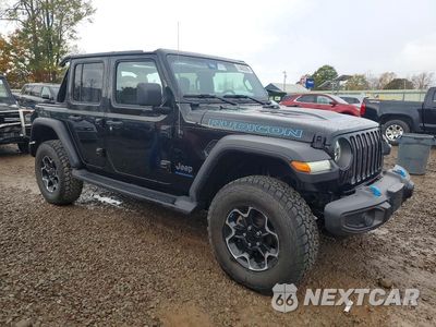 Czwarte zdjęcie samochodu z boku: 2023 JEEP WRANGLER RUBICON 4XE VIN:1C4JJXR60PW586062 - miniatura
