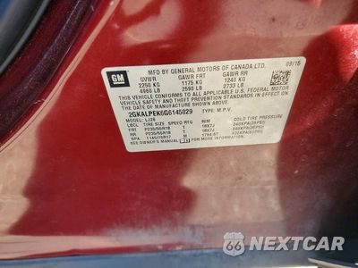 Zdjęcie 14 z 14 samochodu: 2016 GMC TERRAIN SLT VIN:2GKALPEK6G6145029 - miniatura